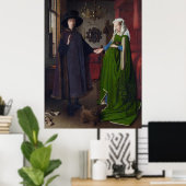 Poster Le portrait Arnolfini de Van Eyck (Bureau à domicile)