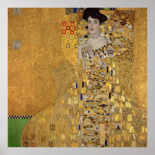 Poster Le portrait d'Adele Bloch-Bauer I par Klimt (Devant)