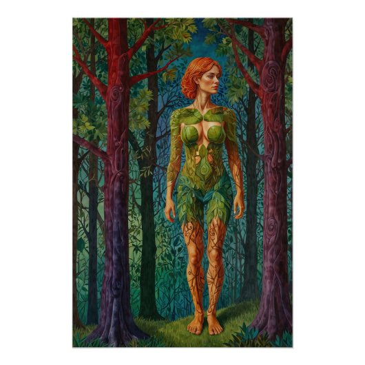 Poster “Le portrait de Viridra” - Veines de la Canopée (Devant)