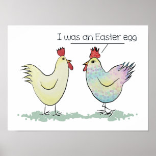 Poster Le poulet drôle était un oeuf de Pâques