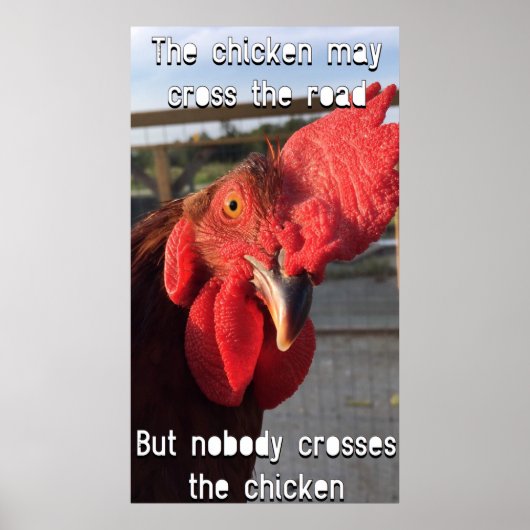 Poster Le Poulet Peut Traverser La Route (Devant)