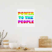 Poster Le pouvoir au peuple Manifestation de style rétro (Cuisine)