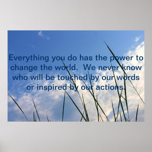 Poster Le pouvoir de changer le monde. (Devant)