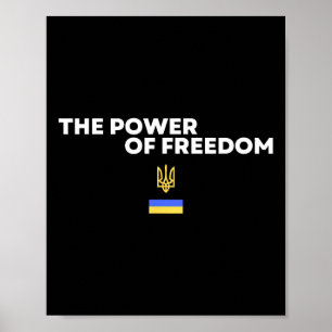 Poster Le pouvoir du symbole du drapeau ukrainien trident