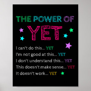 Poster Le pouvoir du yet ck pour inspirer les enseignants