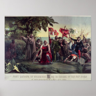 Poster Le premier débarquement de Columbus