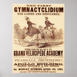 Poster Le premier gymnacyclidium (1869).