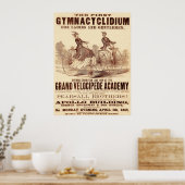 Poster Le premier gymnacyclidium (1869). (Cuisine)