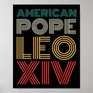 Poster Le premier pape américain Leo Xiv Robert Prevost C
