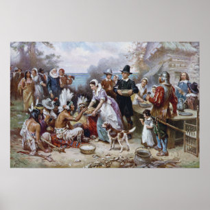 Poster Le premier Thanksgiving par Jean Ferris c. 1912