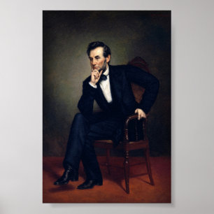 Poster Le président Abraham Lincoln Portrait par Healy
