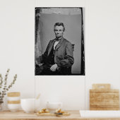 Poster Le président Abraham Lincoln Portrait par Mathew B (Cuisine)