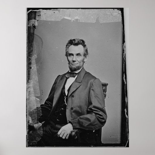 Poster Le président Abraham Lincoln Portrait par Mathew B (Devant)