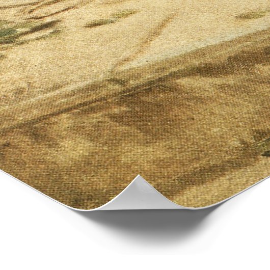 Poster Le président Abraham Lincoln sous le drapeau améri (Coin)