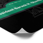 Poster Le Président Barack Obama Ave. (Coin)