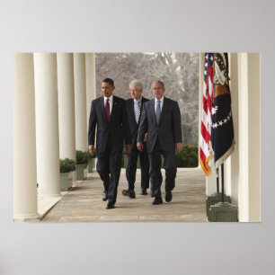 Poster Le Président Barack Obama et anciens présidents