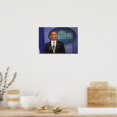 Poster Le président Barack Obama fait un faire-part (Cuisine)