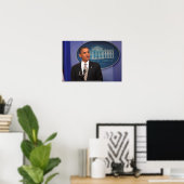 Poster Le président Barack Obama fait un faire-part (Bureau à domicile)