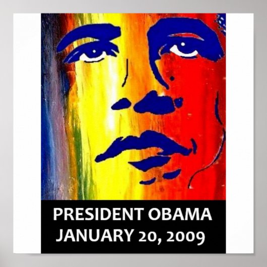 POSTER LE PRÉSIDENT BARACK OBAMA INAUGURATION (Devant)