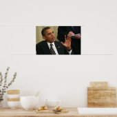 Poster Le président Barack Obama s'entretient avec la pre (Cuisine)