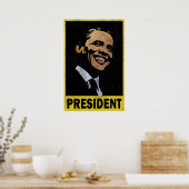 Poster Le président Barack Obama Vintage (Cuisine)
