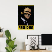 Poster Le président Barack Obama Vintage (Bureau à domicile)