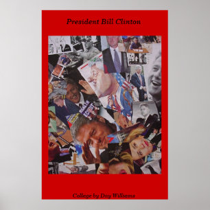 Poster Le président Bill Clinton Collage
