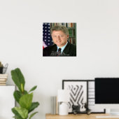 Poster Le Président Clinton "Aider les autres" Cite Sages (Bureau à domicile)