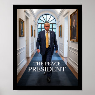 Poster Le président de la paix, Trump président de la pai