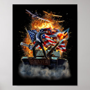 Poster , Le Président des Etats-Unis Barack Obama