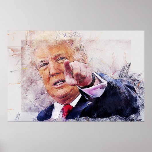 Poster Le président Donald Trump (Devant)