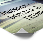 Poster Le président Donald Trump 2020 lève le pied au nav (Coin)