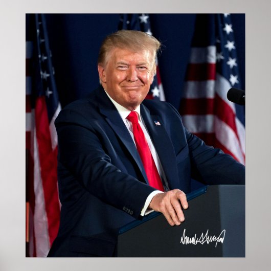 Poster Le président Donald Trump 4 juillet 2020 & Sig (Devant)