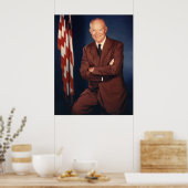 Poster Le président Eisenhower et le drapeau américain (Cuisine)