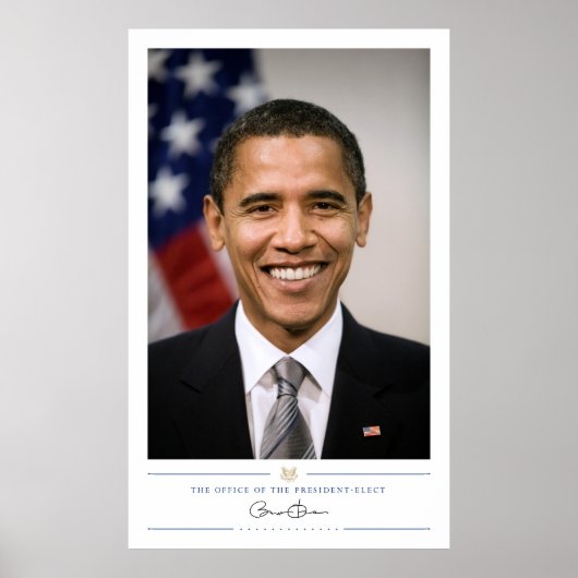Poster Le président élu américain Barack Obama (Devant)