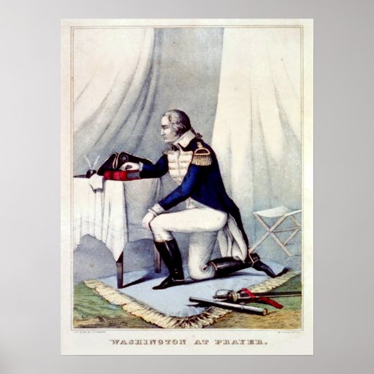Poster Le président George Washington à la prière (Devant)
