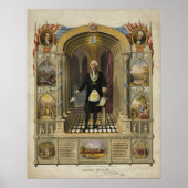Poster Le président George Washington comme franc-maçon (Devant)
