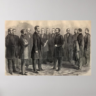 Poster Le président Lincoln et le général Grant