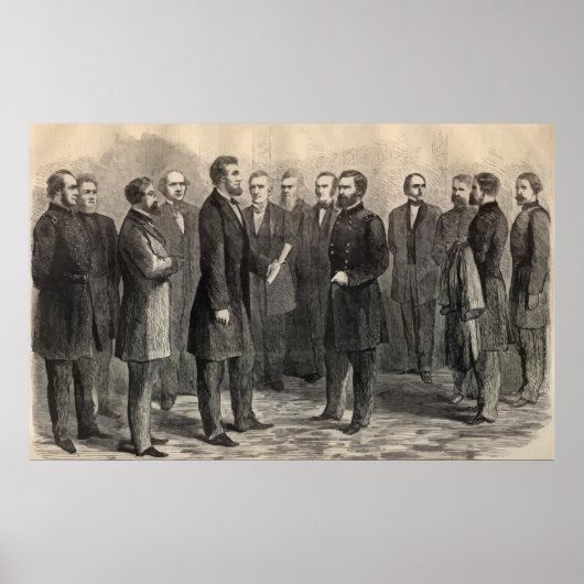 Poster Le président Lincoln et le général Grant (Devant)