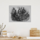 Poster Le président Lincoln et ses commandants (Cuisine)