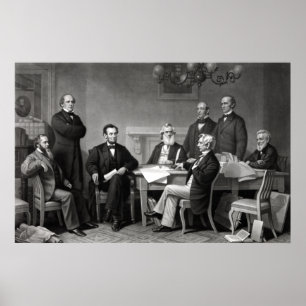 Poster Le président Lincoln et son cabinet