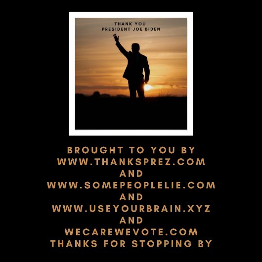 Poster Le président Merci Joe Biden