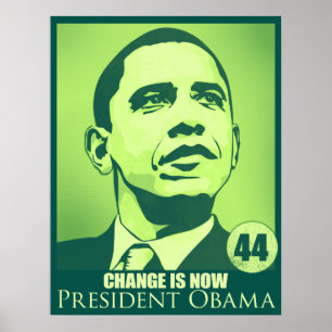 Poster Le Président Obama, changement est maintenant