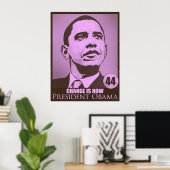 Poster Le président Obama, le changement est maintenant r (Bureau à domicile)