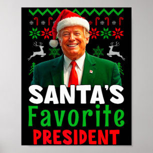 Poster Le président préféré du Père Noël Santa Trump Xmas