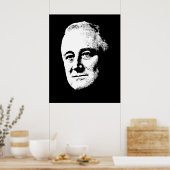 Poster Le président Roosevelt - noir et blanc (Cuisine)