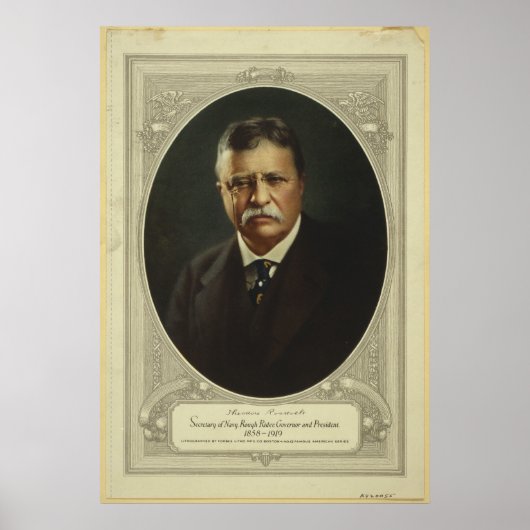 Poster Le président Theodore Roosevelt par Forbes Lithogr (Devant)