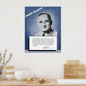 Poster Le Président Truman — Parler Pour L'Amérique (Cuisine)