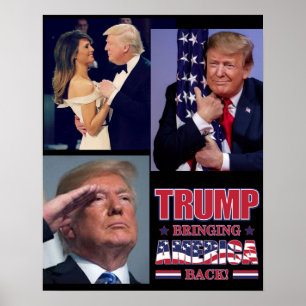 Poster Le président Trump fait revenir l'Amérique - Tru