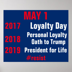 Poster Le président Trump pour la vie résiste à la contes